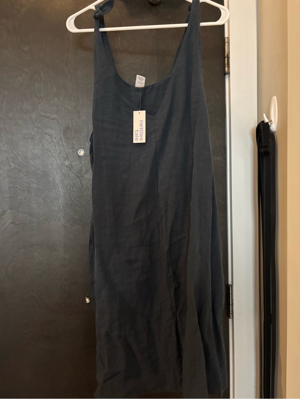 Nettie’s Tale Linen Tide Dress - Petrol, Sz L